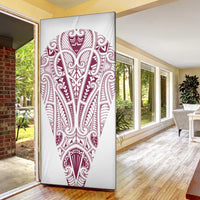 Queensland Maori Rugby Nga Hau e Wha Door Cover White Motif - Polynesian Pride