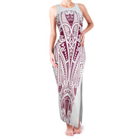 Queensland Maori Rugby Nga Hau e Wha Family Matching Tank Maxi Dress and Hawaiian Shirt White Motif
