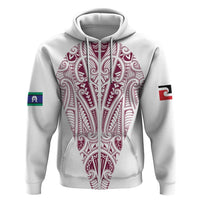 Queensland Maori Rugby Nga Hau e Wha Hoodie White Motif