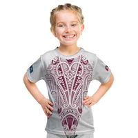 Queensland Maori Rugby Nga Hau e Wha Kid T Shirt White Motif