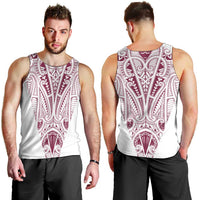 Queensland Maori Rugby Nga Hau e Wha Men Tank Top White Motif