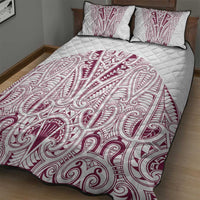 Queensland Maori Rugby Nga Hau e Wha Quilt Bed Set White Motif