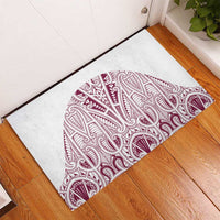 Queensland Maori Rugby Nga Hau e Wha Rubber Doormat White Motif