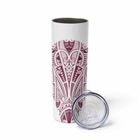 Queensland Maori Rugby Nga Hau e Wha Skinny Tumbler White Motif