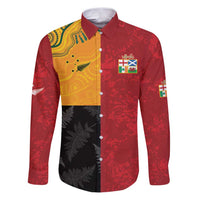 Custom British Lions-AUNZ Family Matching Puletasi and Hawaiian Shirt Australia-New Zealand Indigenous Motif
