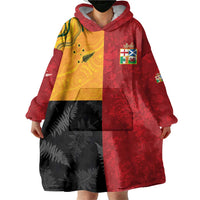 Custom British Lions-AUNZ Wearable Blanket Hoodie Australia-New Zealand Indigenous Motif