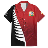 Custom British Lions New Zealand Family Matching Long Sleeve Bodycon Dress and Hawaiian Shirt Half Black Fern