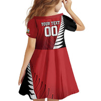 Custom British Lions New Zealand Family Matching Mermaid Dress and Hawaiian Shirt Half Black Fern