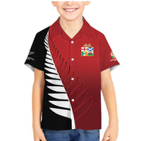 Custom British Lions New Zealand Family Matching Mermaid Dress and Hawaiian Shirt Half Black Fern