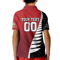 Custom British Lions New Zealand Kid Polo Shirt Half Black Fern