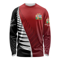 Custom British Lions New Zealand Long Sleeve Shirt Half Black Fern