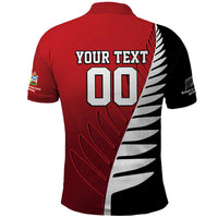 Custom British Lions New Zealand Polo Shirt Half Black Fern