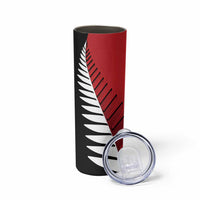 Custom British Lions New Zealand Skinny Tumbler Half Black Fern LT9 - Polynesian Pride
