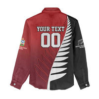 Custom British Lions New Zealand Women Casual Shirt Half Black Fern