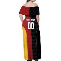 Custom British Lions New Zealand Off Shoulder Maxi Dress Sporty Style