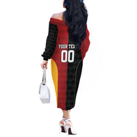 Custom British Lions New Zealand Off The Shoulder Long Sleeve Dress Sporty Style LT9 - Polynesian Pride