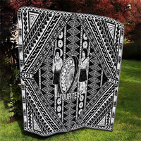 Fiji Custom Rugby National Heritage Quilt Black Traditional Masi Inspired
