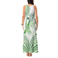 Its Okay Green Ribbon Personalised Tank Maxi Dress Polynesian Depression Awareness