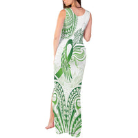Its Okay Green Ribbon Personalised Tank Maxi Dress Polynesian Depression Awareness