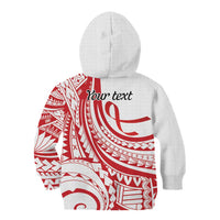 Know Your Status Red Ribbon Personalised Kid Hoodie Polynesian AIDS Awareness
