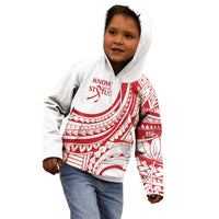 Know Your Status Red Ribbon Personalised Kid Hoodie Polynesian AIDS Awareness