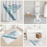 Kahui Whetu Paua shell Kowhaiwhai Taniko Personalised Bathroom Set Manta Ray Shark-Turtle Maori Tribal Style