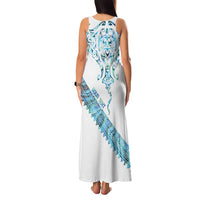 Kahui Whetu Paua shell Kowhaiwhai Taniko Personalised Family Matching Tank Maxi Dress and Hawaiian Shirt Manta Ray Shark-Turtle Maori Tribal Style LT9 - Polynesian Pride