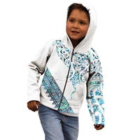 Kahui Whetu Paua shell Kowhaiwhai Taniko Personalised Kid Hoodie Manta Ray Shark-Turtle Maori Tribal Style LT9 - Polynesian Pride