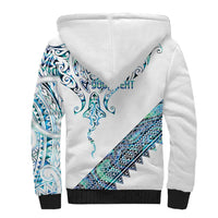Kahui Whetu Paua shell Kowhaiwhai Taniko Personalised Sherpa Hoodie Manta Ray Shark-Turtle Maori Tribal Style LT9 - Polynesian Pride