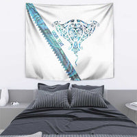 Kahui Whetu Paua shell Kowhaiwhai Taniko Personalised Tapestry Manta Ray Shark-Turtle Maori Tribal Style LT9 - Polynesian Pride