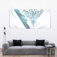 Kahui Whetu Paua shell Kowhaiwhai Taniko Personalised Tapestry Manta Ray Shark-Turtle Maori Tribal Style LT9 - Polynesian Pride