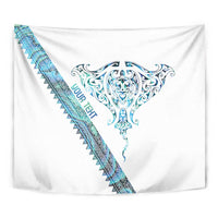 Kahui Whetu Paua shell Kowhaiwhai Taniko Personalised Tapestry Manta Ray Shark-Turtle Maori Tribal Style LT9 - Polynesian Pride