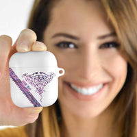 Mawhero Paua shell Kowhaiwhai Taniko Personalised AirPods Case Manta Ray Shark-Turtle Maori Tribal Style LT9 - Polynesian Pride