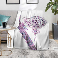 Mawhero Paua shell Kowhaiwhai Taniko Personalised Blanket Manta Ray Shark-Turtle Maori Tribal Style
