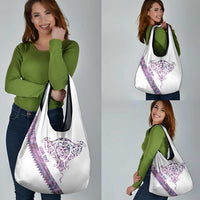 Mawhero Paua shell Kowhaiwhai Taniko Personalised Grocery Bag Manta Ray Shark-Turtle Maori Tribal Style