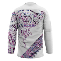 Mawhero Paua shell Kowhaiwhai Taniko Personalised Hockey Jersey Manta Ray Shark-Turtle Maori Tribal Style