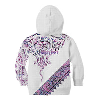 Mawhero Paua shell Kowhaiwhai Taniko Personalised Kid Hoodie Manta Ray Shark-Turtle Maori Tribal Style LT9 - Polynesian Pride