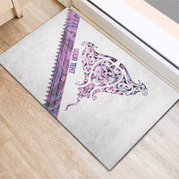 Mawhero Paua shell Kowhaiwhai Taniko Personalised Rubber Doormat Manta Ray Shark-Turtle Maori Tribal Style