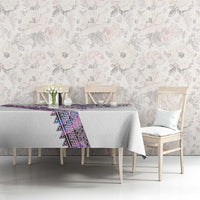 Mawhero Paua shell Kowhaiwhai Taniko Personalised Tablecloth Manta Ray Shark-Turtle Maori Tribal Style