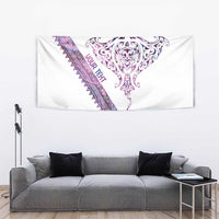 Mawhero Paua shell Kowhaiwhai Taniko Personalised Tapestry Manta Ray Shark-Turtle Maori Tribal Style LT9 - Polynesian Pride