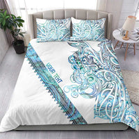 Kahui Whetu Paua shell Kowhaiwhai Taniko Personalised Bedding Set Taniwha Maori Tribal Style