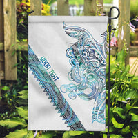 Kahui Whetu Paua shell Kowhaiwhai Taniko Personalised Garden Flag Taniwha Maori Tribal Style LT9 Garden Flag Blue - Polynesian Pride