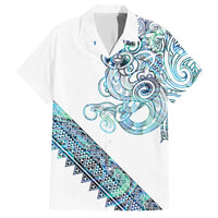 Kahui Whetu Paua shell Kowhaiwhai Taniko Personalised Hawaiian Shirt Taniwha Maori Tribal Style LT9 Blue - Polynesian Pride