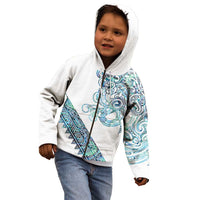 Kahui Whetu Paua shell Kowhaiwhai Taniko Personalised Kid Hoodie Taniwha Maori Tribal Style LT9 - Polynesian Pride
