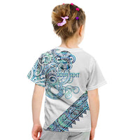 Kahui Whetu Paua shell Kowhaiwhai Taniko Personalised Kid T Shirt Taniwha Maori Tribal Style LT9 - Polynesian Pride