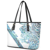 Kahui Whetu Paua shell Kowhaiwhai Taniko Personalised Leather Tote Bag Taniwha Maori Tribal Style LT9 - Polynesian Pride