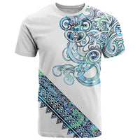 Kahui Whetu Paua shell Kowhaiwhai Taniko Personalised T Shirt Taniwha Maori Tribal Style