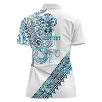 Kahui Whetu Paua shell Kowhaiwhai Taniko Personalised Women Polo Shirt Taniwha Maori Tribal Style