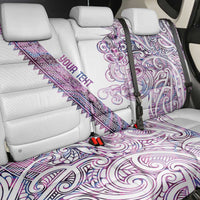 Mawhero Paua shell Kowhaiwhai Taniko Personalised Back Car Seat Cover Taniwha Maori Tribal Style LT9 - Polynesian Pride