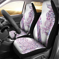 Mawhero Paua shell Kowhaiwhai Taniko Personalised Car Seat Cover Taniwha Maori Tribal Style